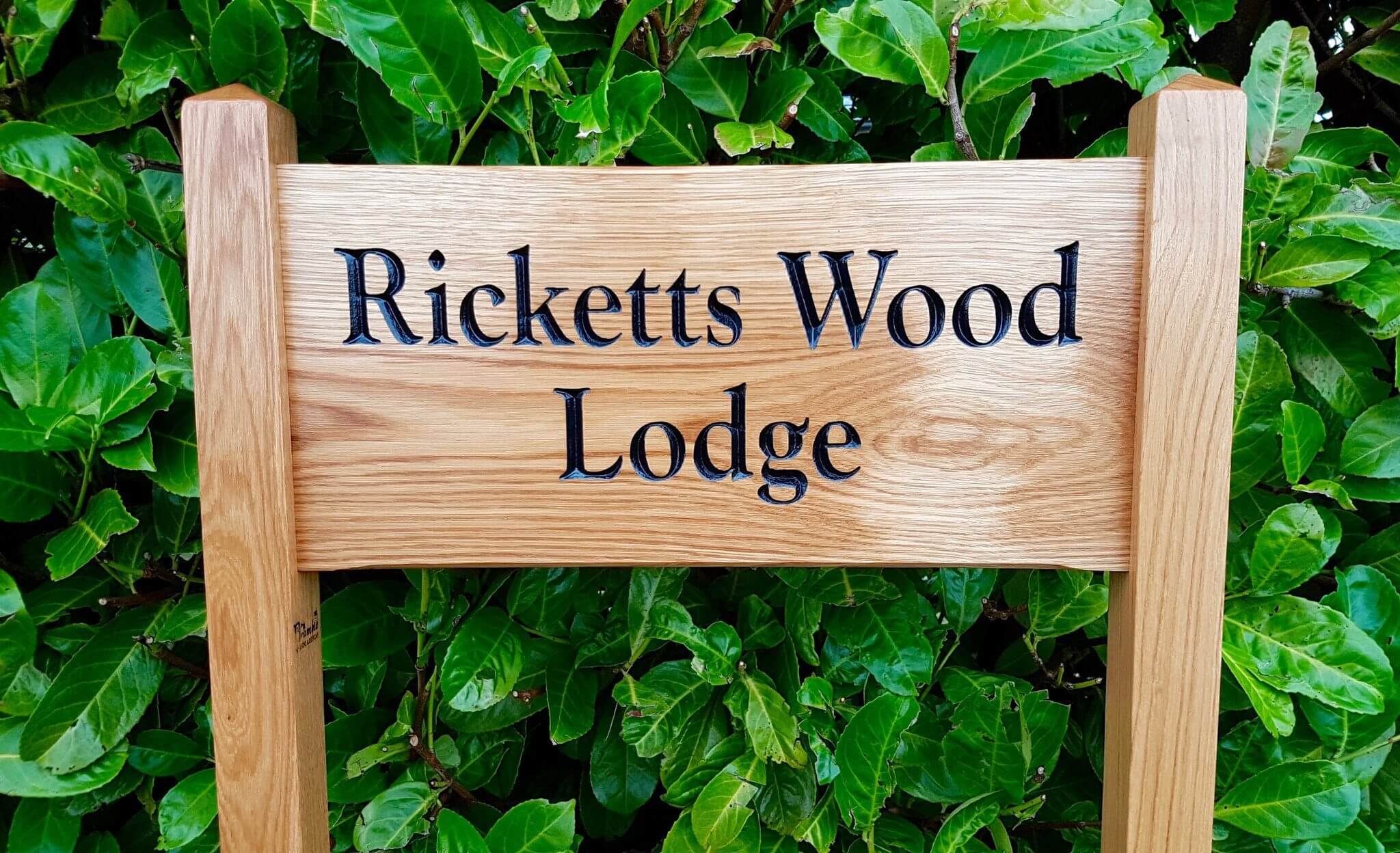 Medium Ladder Sign rickets wwod lodge engraved on it