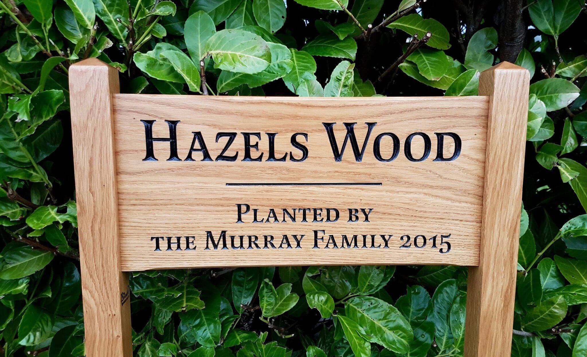 Medium Ladder Sign Hezels wood memorial sign