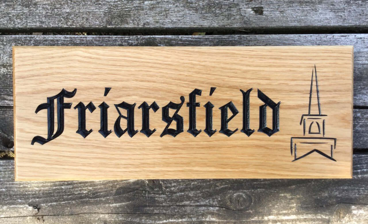 Traditional Wooden House Sign made from prime grade oak