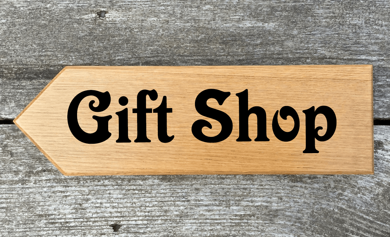 Gift Shop Victorian Font Pointing towards the left