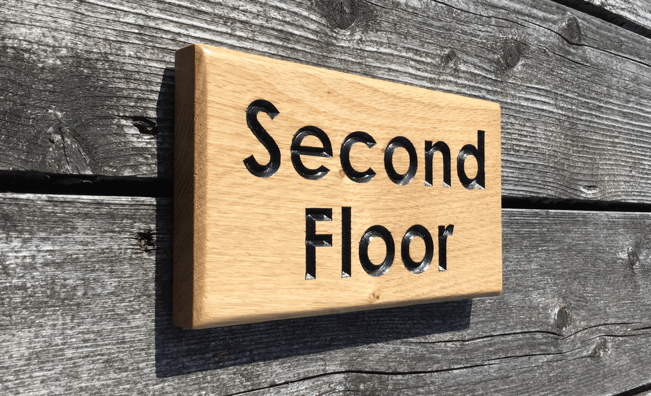 Hospitality Sign for Second Floor Enterance