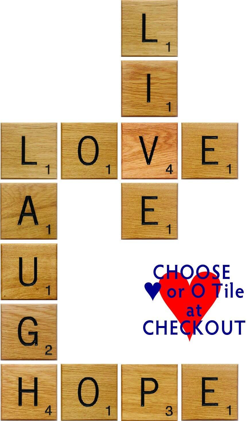 Giant Novelty Solid Oak Letters Wall Art