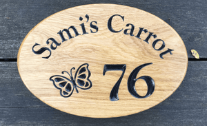 Samis carrot 76 Number House Sign