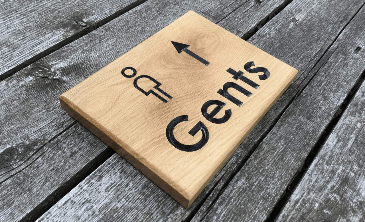 Male Toilets Sign for Hotels, Pubs, Bars, Club, Restaurants, Shops etc