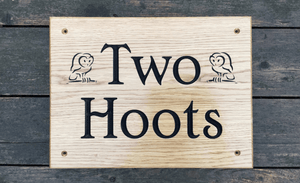 Two Hoots Owl 400x300 House Sign
