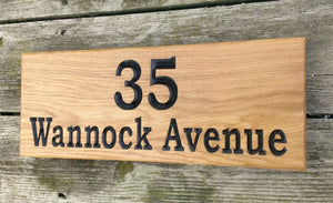 Wannock Avenue Custom Homemade House Sign FONT: BOOKMAN