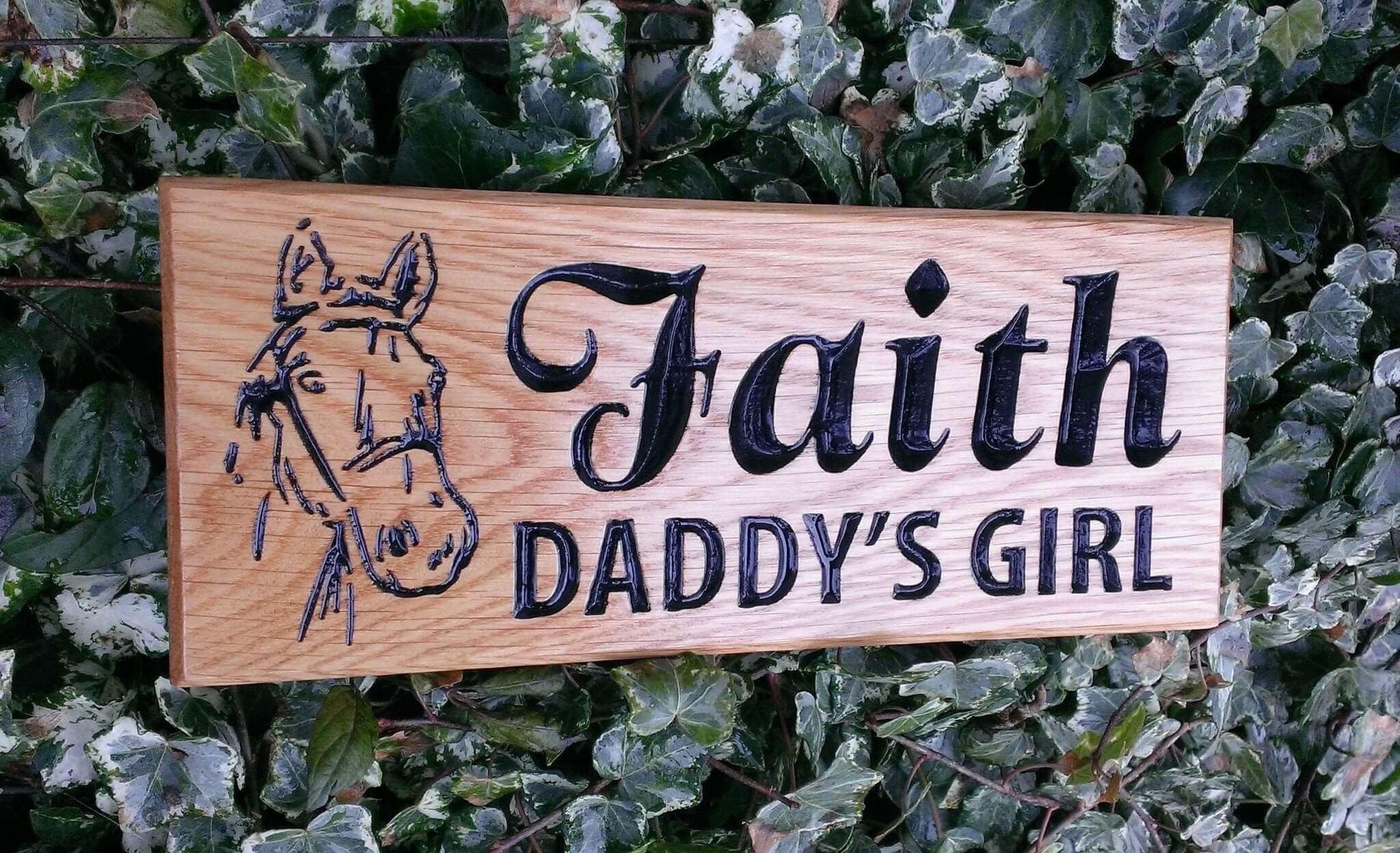 Stable Sign - Small - 265 x 110mm - Bramble Signs Engraved Wall Mounted & Freestanding Oak House Signs, Plaques, Nameplates and Wooden Gifts