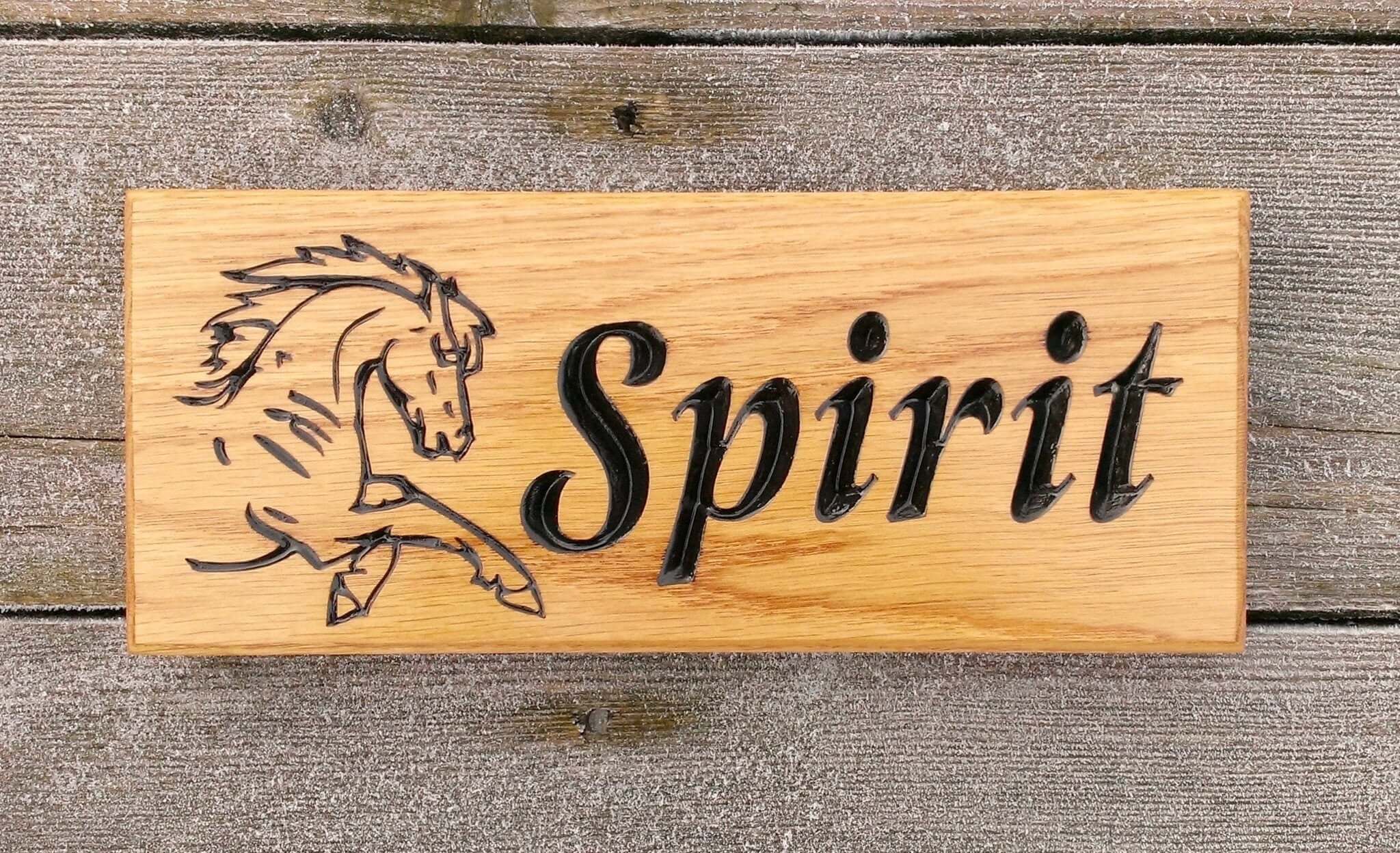 Stable Sign - Small - 265 x 110mm - Bramble Signs Engraved Wall Mounted & Freestanding Oak House Signs, Plaques, Nameplates and Wooden Gifts