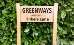 Medium Ladder Sign greenways tinkers lane and a scroll engraving