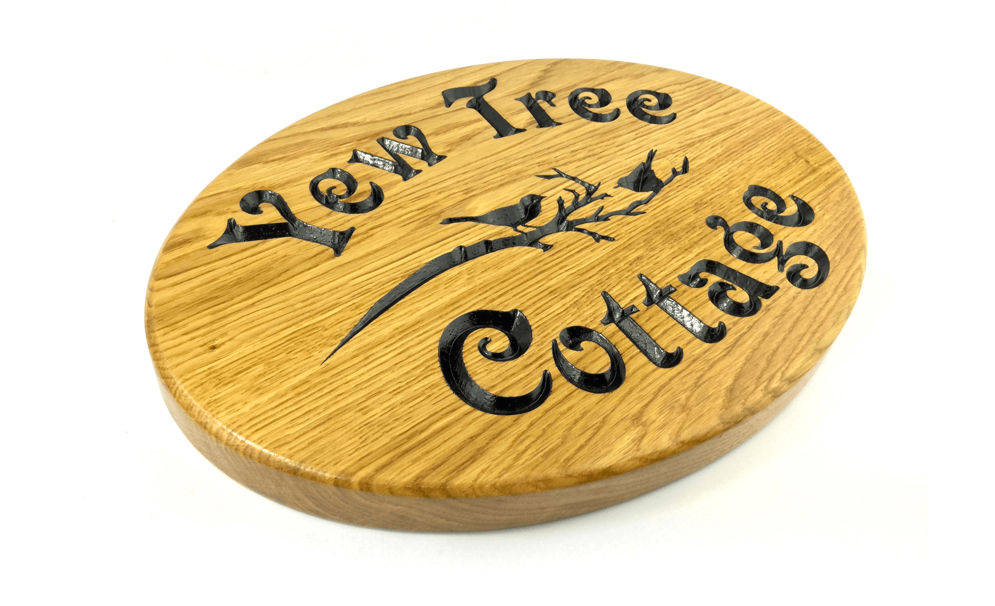 Yew Tree Cottage 35x25cm Solid Oak Prime grade House Signs