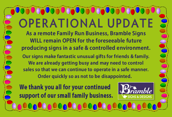 Operational Update 3rd November 2020