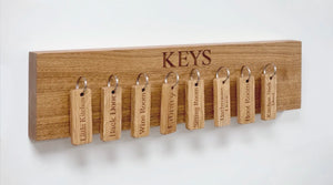 Personalised solid Oak Magnetic Keys Holder