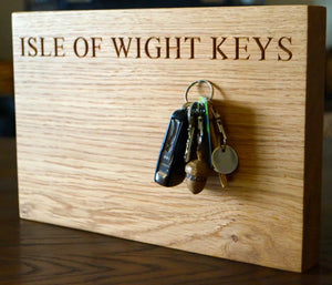 Personalised solid Oak Magnetic Keys Holder