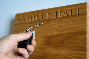 Personalised solid Oak Magnetic Keys Holder