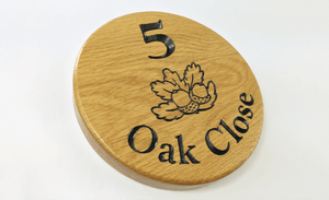 5 Oak Close Small Circular Sign 200x200mm