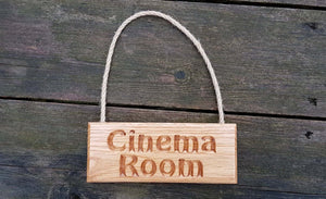 Beautifully Crafted Personalisable Solid Oak Engraved Hanging Sign - Bramble Signs Engraved Wall Mounted & Freestanding Oak House Signs, Plaques, Nameplates and Wooden Gifts