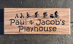 Paul & Jacobs Playhouse House Sign Biking Artwork
