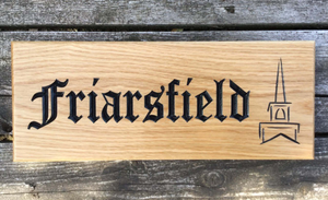 Traditional Wooden House Sign made from prime grade oak 