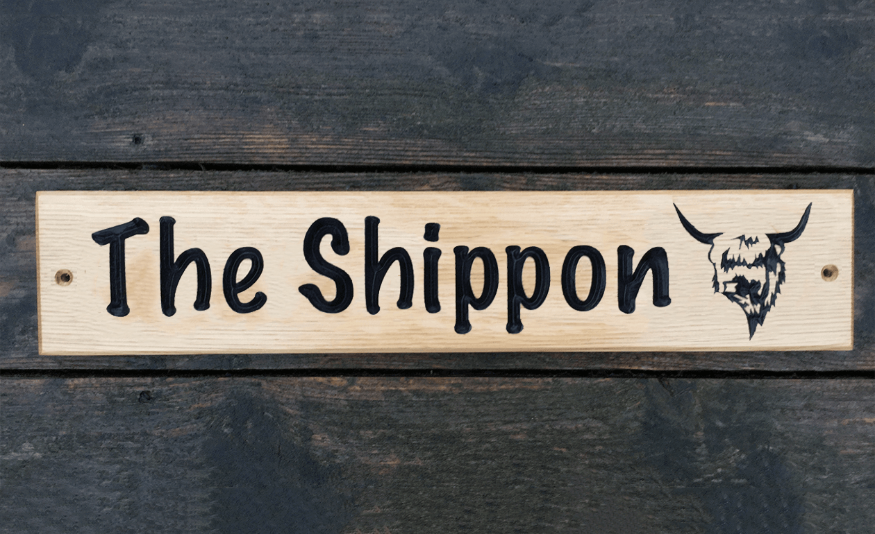 Longer Thinner House Sign 500 x 80mm - Slightly Shorter than a Vehicle