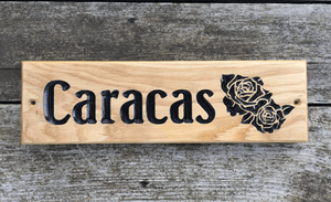 Caracas Rose 380x110 House Sign with Screw holes