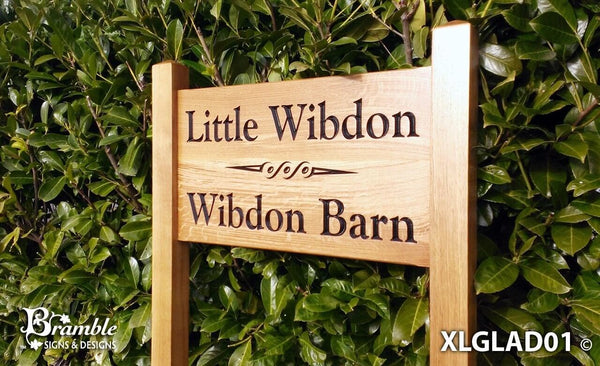 Solid Oak Extra Large Ladder Sign - Customizable