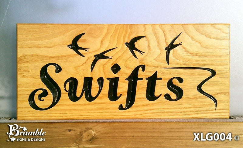 Solid Oak Extra Large House Sign 500x220mm
