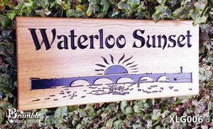 House Sign - Extra Large - 500 x 220mm - Bramble Signs Engraved Wall Mounted & Freestanding Oak House Signs, Plaques, Nameplates and Wooden Gifts FONT: VICTORIAN