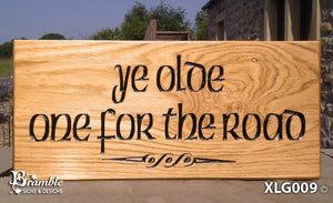 House Sign - Extra Large - 500 x 220mm - Bramble Signs Engraved Wall Mounted & Freestanding Oak House Signs, Plaques, Nameplates and Wooden Gifts