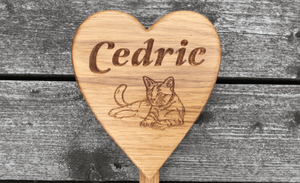 Cedric Memorial Heart and Stake for Rememberance