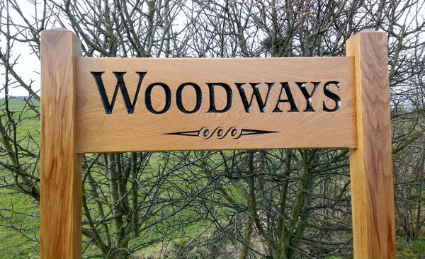 Large Ladder Sign 720 x 220mm - Posts 70 x 70 x 1520mm