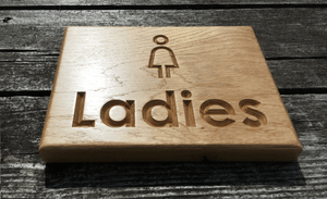 Toilet Signs for Women Or Ladies, Hospitality Signs, Restrooms