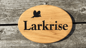 Larkrise Lark bird design house sign.