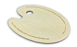 Wooden Laser Engraved Artists Palette Perfect Gift for painters