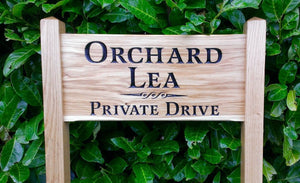 Medium Ladder Sign orchard lea private drive and a scroll
