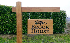 Gallows Bracket for Large Signs - Bramble Signs Engraved Wall Mounted & Freestanding Oak House Signs, Plaques, Nameplates and Wooden Gifts