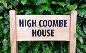 Medium Ladder Sign with a bold engaving of high coome house