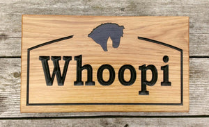 Stable Sign - Large - 380 x 220mm - Bramble Signs Engraved Wall Mounted & Freestanding Oak House Signs, Plaques, Nameplates and Wooden Gifts