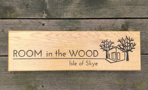 Room In the Wood Hotel Sign 500x110