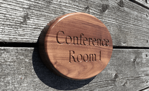 Conference Room Sign mounted with Secure Hidden Fixings